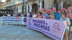 Concentracin de la CIG en Porrio por el asesinato de Teresa de Jess