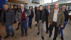 La Plataforma Galicia Baleira en el edificio de la Xunta en Lugo