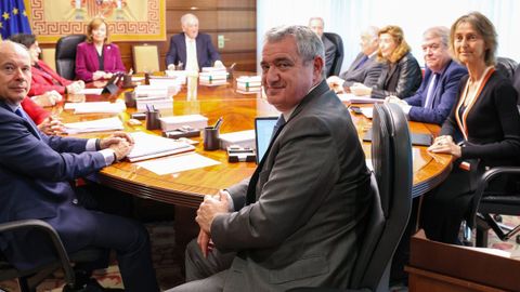 Jos Mara Macas Castao, magistrado del Tribunal Constitucional, durante un pleno jurisdiccional este mes.