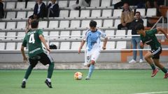 Josecho Rey, en un partido con el Compos ante el Racing Ferrol