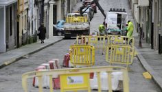 Obras en la calle Lugo. 