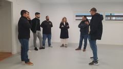 La alcaldesa de Nar�n en las nuevas instalaciones deportivas