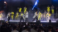 La orquesta El Combo Dominicano act�a en la verbena de las fiestas de Paradai