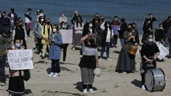 Protesta contra el primer archivo del Caso Maruxaina, en el 2021