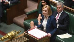 La ministra de Exteriores brit�nica Liz Truss, en la C�mara de los Comunes