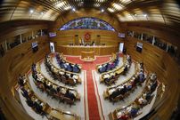 Vista do hemiciclo do Parlamento de Galicia no pleno do inicio da 12 lexislatura. 18/03/2024