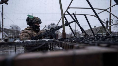 Un soldado ucraniano en el frente de Donetsk