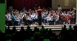 Imagen de la banda en el concierto de fin de curso del pasado junio del 2014. 