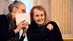 La nobel Annie Ernaux el pasado mes de diciembre. 