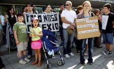 La concentraci�n de ayer fue convocada por la Plataforma pola Defensa da Monta�a.