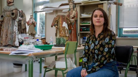 Susana Quint�s Rocha, premio fin de carrera en el grado en Conservaci�n e Restauraci�n de Bens Culturais en la especialidad de escultura