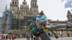 Llegada a Santiago: mucho cansancio, dolor y l�grimas de alegr�a