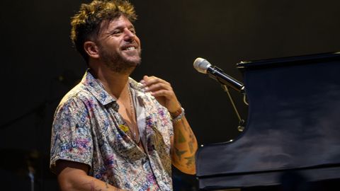 Pablo L&oacute;pez se encarg&oacute; de inaugurar el festival Petra Rosa en una cantera en O Porri&ntilde;o.