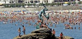 La playa de Silgar es una de las incluidas en este proyecto de protecci�n de ba�o, al ser una de las m�s concurridas del verano.