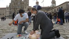 El conselleiro de Sanidade, Julio Garca Comesaa, en un acto por el Da Mundial de la Medicia de Urgencias y de Emergencias de este lunes