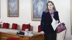 La concejala no adscrita Mar&iacute;a Reigosa, en el sal&oacute;n plenario del Concello de Lugo.
