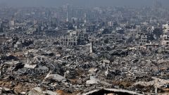 Shujaiya, un suburbio de Gaza completamente en ruinas.