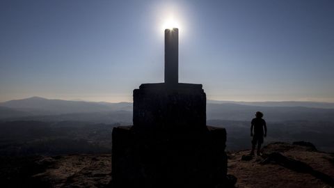 En la cima del Pico Sacro, en Boqueixón