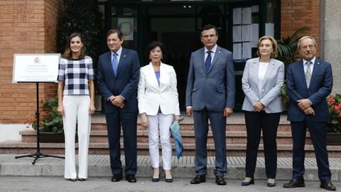 La reina Letizia y el presidente del Principado inauguran el curso escolar en el Baudilio Arce