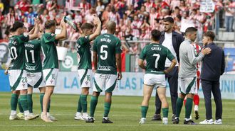 ltima imagen del Racing en el ftbol profesional en A Malata.