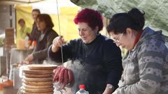 Puesto de pulpo en la feria de Ferreira de Pant�n, en una imagen de archivo