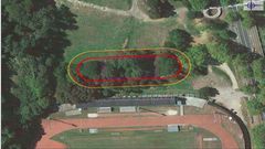 Imagen a�rea de la zona en la cual se ubicar� la pista de patinaje