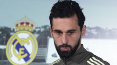 Arbeloa, durante su comparecencia antes del partido del Real Madrid contra el Levante