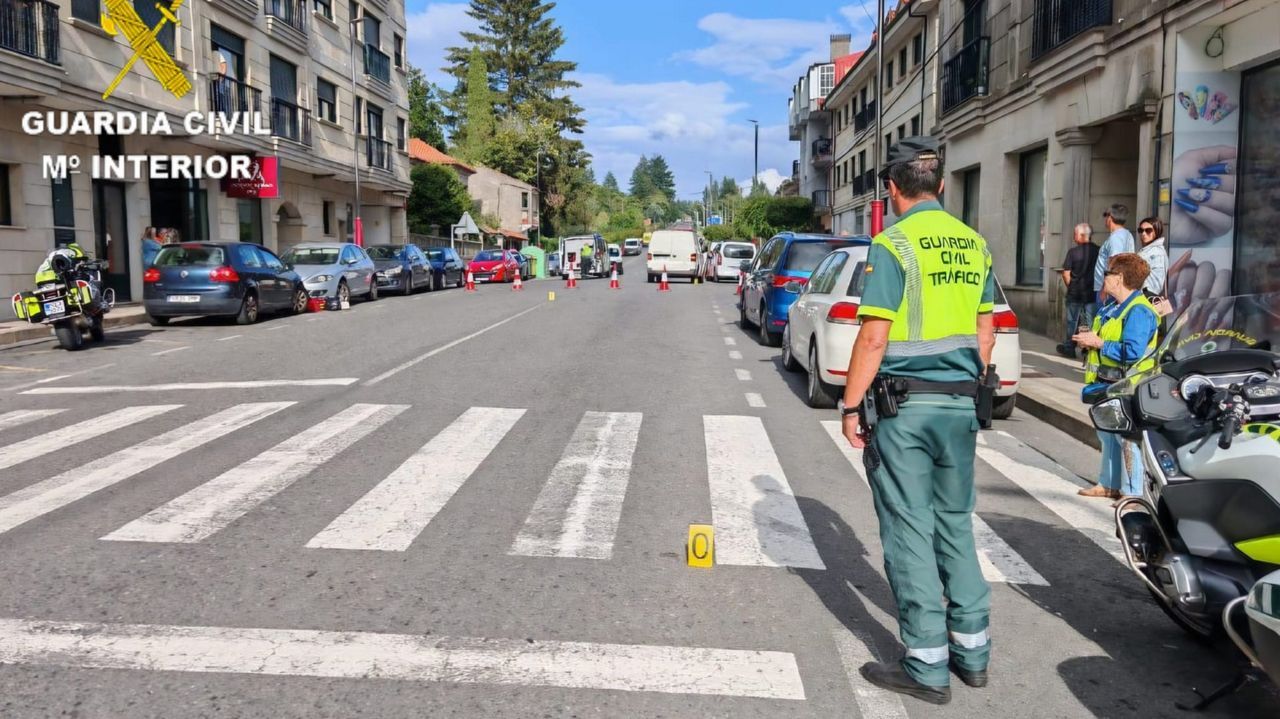Evacuada en helicóptero una mujer en estado grave atropellada en un paso de peatones de A Caniza