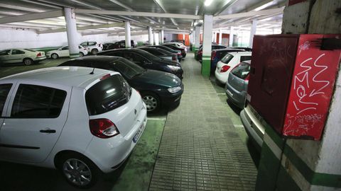 Imagen del interior del párking subterráneo de Vilalba