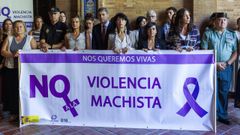 La ministra de Igualdad, en septiembre, durante un minuto de silencio por un crimen machista�en Madrid
