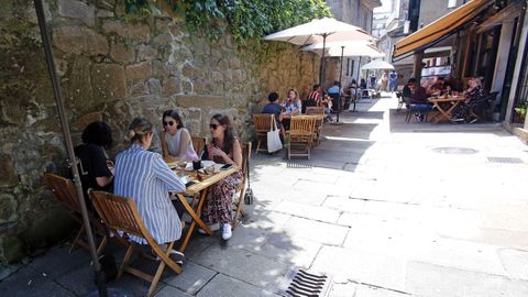 Las terrazas de Pontevedra, a rebosar