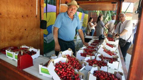 Uno de los puestos de venta de cerezas en una edici�n anterior del festejo gastron�mico