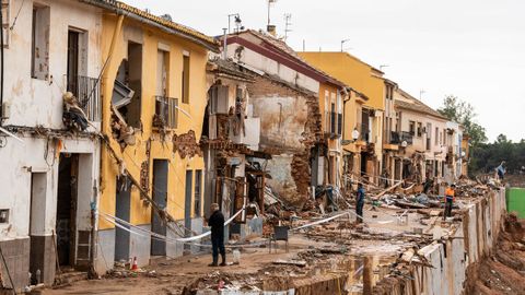 Casa destrozadas en la localidad valenciana de Picaña