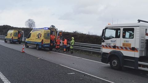 Tres ambulancias recogieron a los heridos