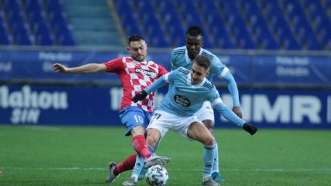 Partido de la primera eliminatoria de Copa del Rey entre Celta y Llanera disputado en el Carlos Tartiere de Oviedo en 2020