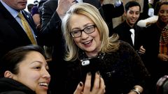 Hillary Clinton, durante la ceremonia de despedida como secretaria de Estado.