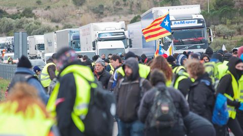 Cortes de tr�fico en las carreteras catalanas