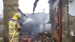 Incendio registrado el pasado mes de septiembre en el municipio de Pantn, en el que ardieron varias casas