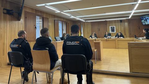 El acusado, durante la primera sesi�n oral del juicio, este jueves en la Audiencia Provincial de Lugo.