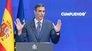 El presidente del Gobierno, Pedro Snchez, en la rueda de prensa para hacer balance del curso poltico.
