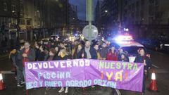 Protesta del IES Agra do Orz�n por la piscina y el pabell�n polideportivo