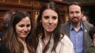 Ione Belarra, Irene Montero y Pablo Iglesias, en una imagen de archivo