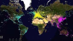 El tr�fico a�reo mundial, en un minuto