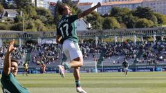 �lvaro Ram�n y Alcaina celebrando el gol que finalmente fue anulado.