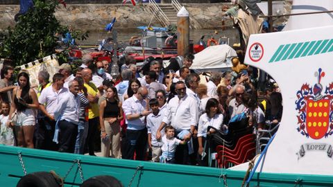 Imágenes de la procesión marítima de la Virxe do Carme en Santiago de Lampón
