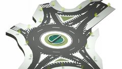Recreaci�n de la rotonda, que ser� zona 30