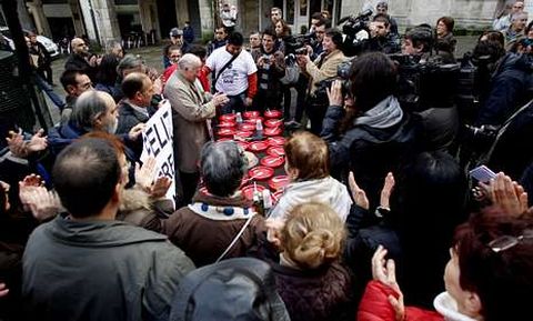 Uno de los actos de Imán que reivindicaba el indulto de David Reboredo.