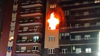 Incendio en un piso de Gijn