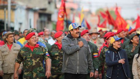 Nicol�s Maduro, durante un acto militar celebrado el pasado 4 de febrero