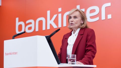 La consejera delegada de Bankinter, Gloria Ortiz, durante la presentaci�n de los resultados del 2025